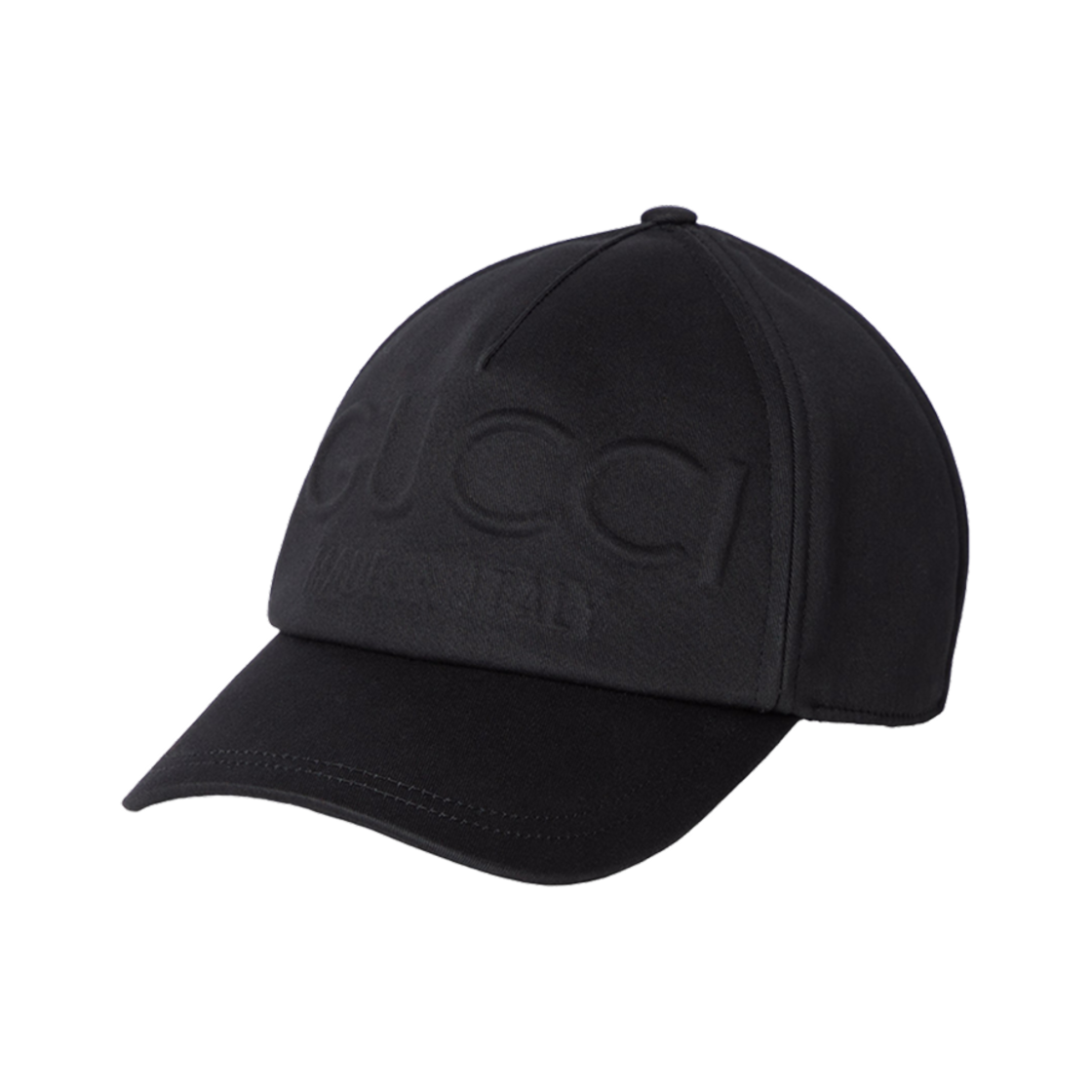 780428-3HAZQ-1000 Gucci Embossed Baseball Hat Black