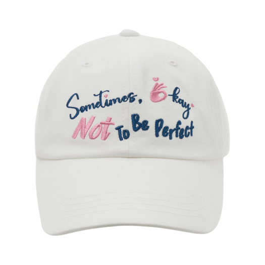 25SSSOBC-WH ALLINCOMPLETE Sometimes Okay Unisex Ball Cap White