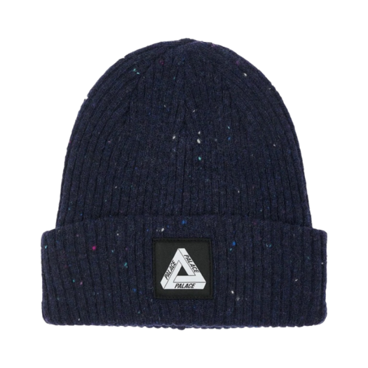 Palace Nepped Tri-Ferg Patch Beanie Navy - 21FW