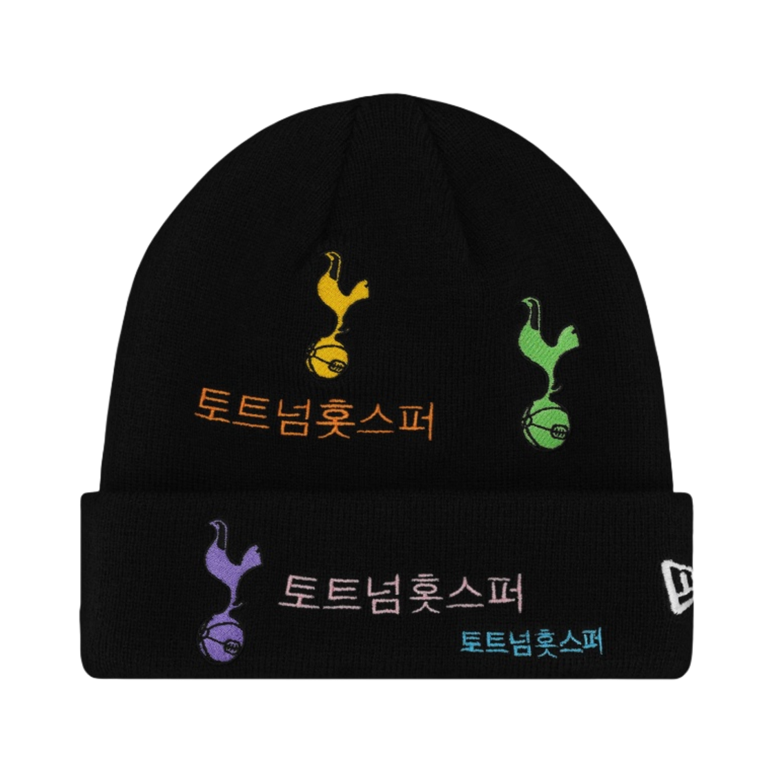뉴에라 x 토트넘 홋스퍼 FC 코리아 커프 니트 비니 블랙