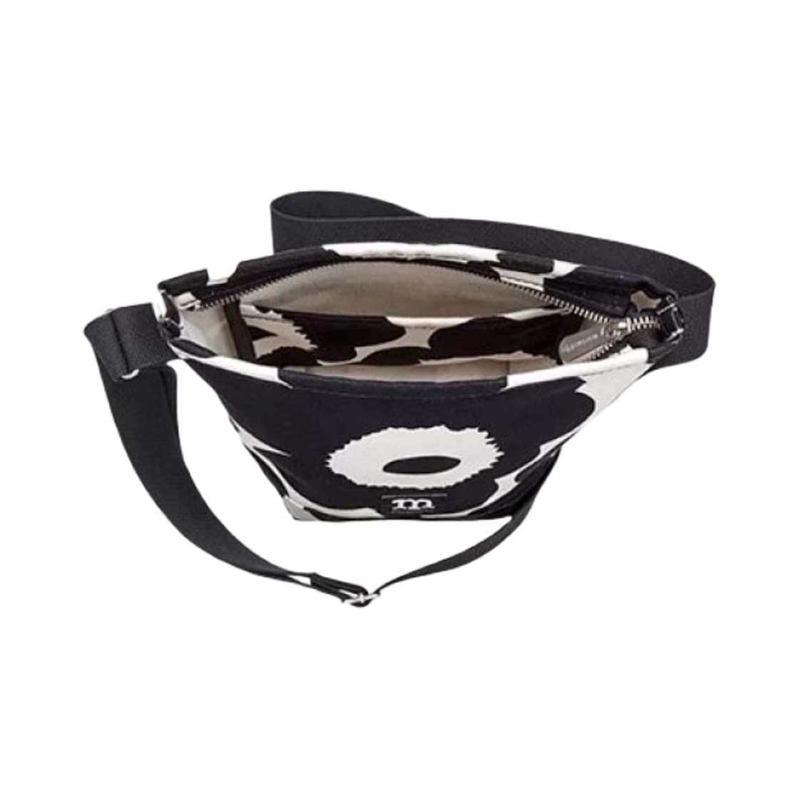 마리메꼬 일타넨 피에니 우니꼬 백 블랙 오프 화이트(Marimekko Itanen Pieni Unikko Bag Black Off White) - 4