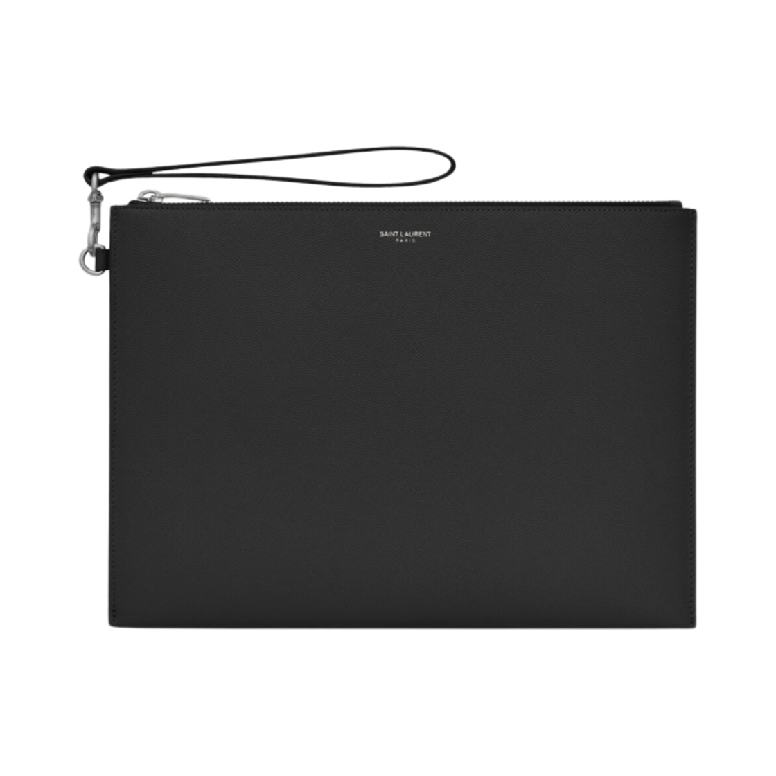 생로랑 그랑 드 뿌드르 엠보스 레더 파리 지퍼 태블릿 홀더 블랙(Saint Laurent Paris Zipped Tablet Holder in Grain De Poudre Embossed Leather Black) - 1