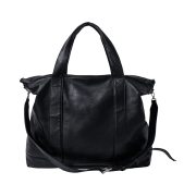 Haleine Faux Leather Earth Bag Black