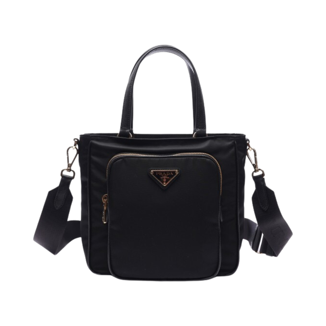 1BG308-ZMY-F0002 Prada Tessuto Shopping Tote Bag Black