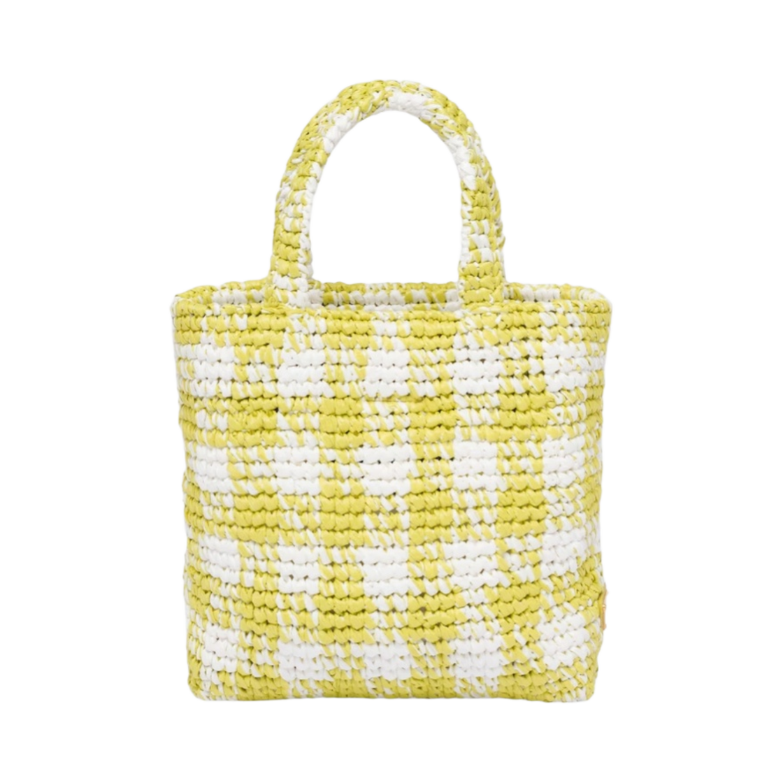프라다 스몰 크로쉐 토트백 시트론 옐로우(Prada Small Crochet Tote Bag Citron Yellow) - 2