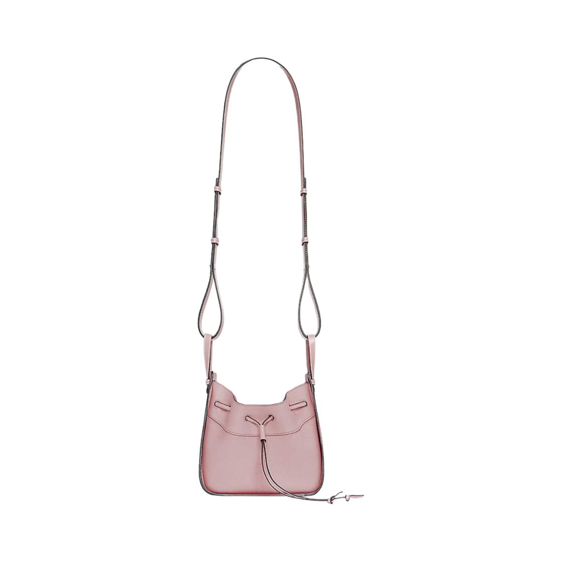 로에베 미니 해먹 드로우스트링백 레더 파스텔 핑크(Loewe Mini Hammock Drawstring Bag in Leather Pastel Pink) - 3