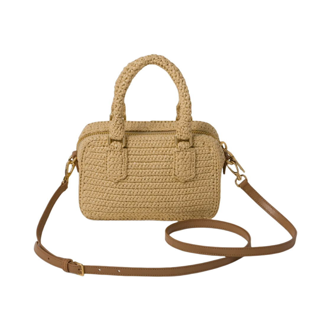미우 미우 크로쉐 탑 핸들백 내츄럴(Miu Miu Crochet Top Handle Bag Natural) - 3