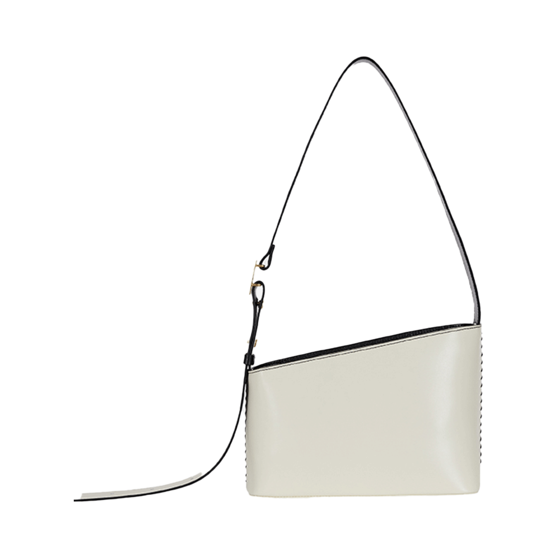 EEY-1O110-HB03-BI EENK Halos Small Trapezoid Shoulder Bag Black Ivory - 대표 이미지 #1