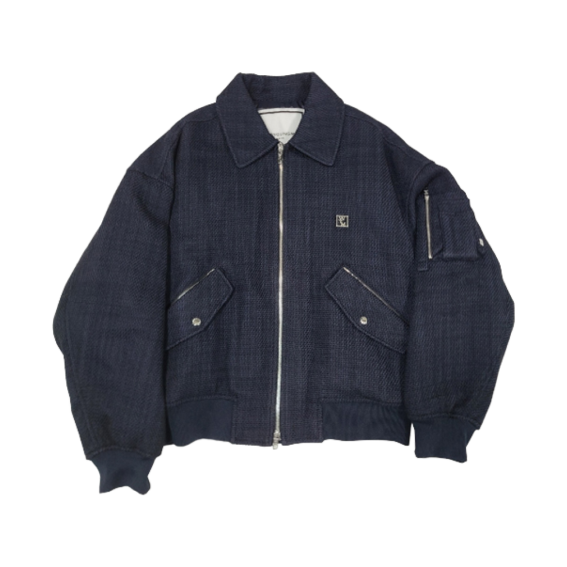 우영미 트위드 MA-1 네이비 - 24FW(Wooyoungmi Tweed MA-1 Navy -24FW)