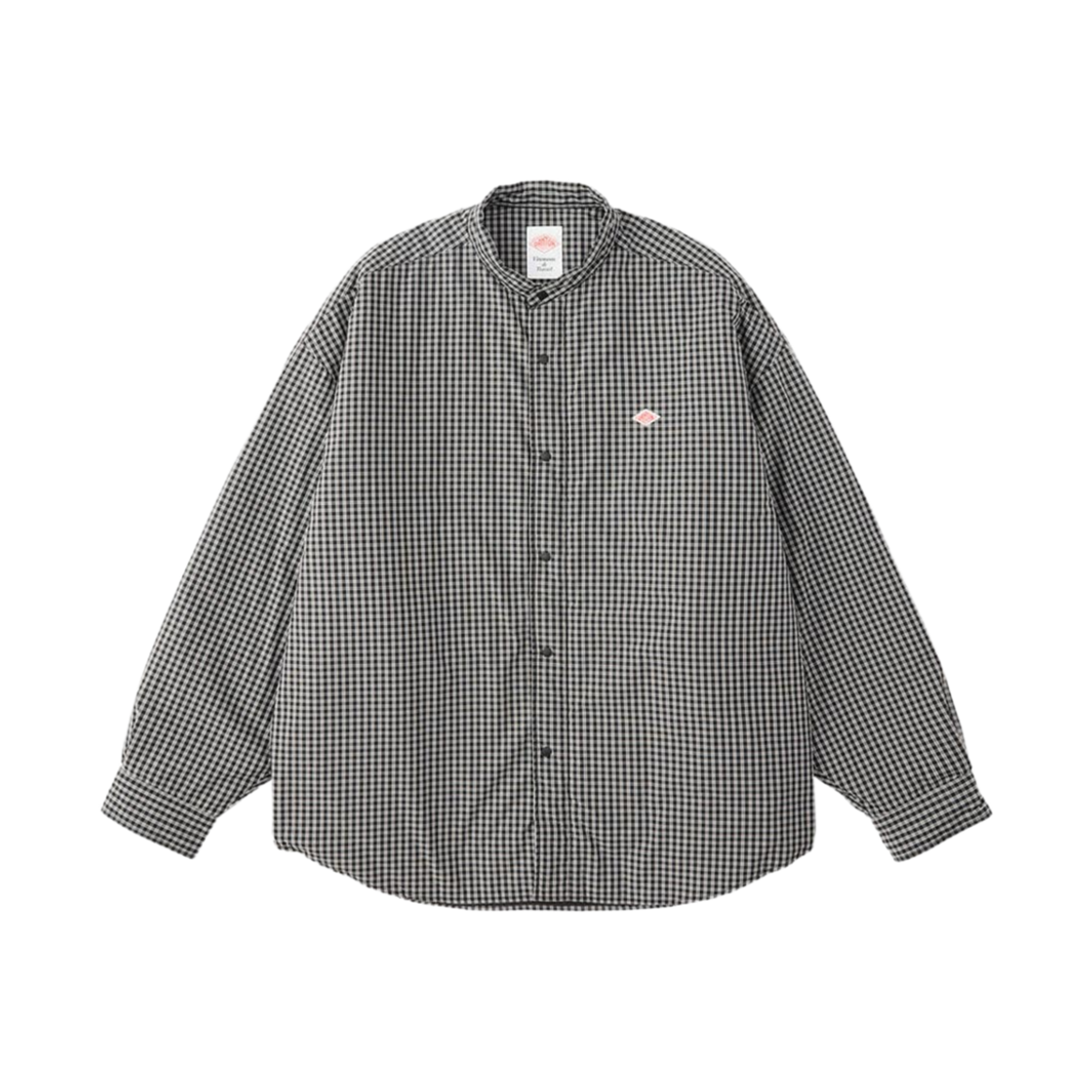단톤 인슐레이션 스탠드 칼라 셔츠 자켓 플레이드 블랙 화이트(Danton Insulation Stand Collar Shirt Jacket Plaid Black White)