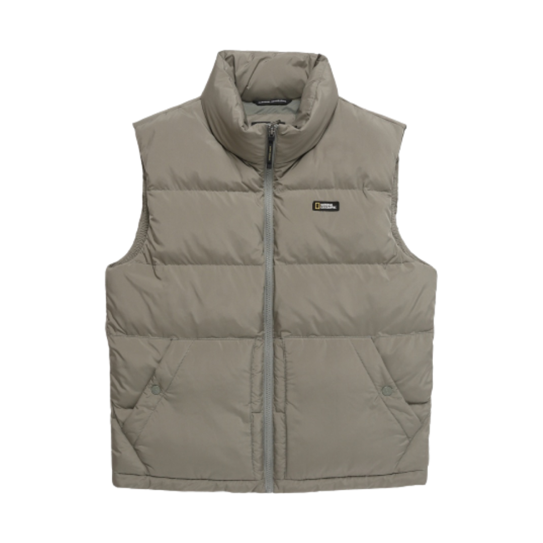 내셔널 지오그래픽 아웃포켓 패딩 베스트 리첸 카키(National Geographic Out Pocket Padded Vest Lichen Khaki)