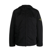 Stone Island 40130 Hyper Dense Nylon Raso Hooded Jacket Black - 23SS