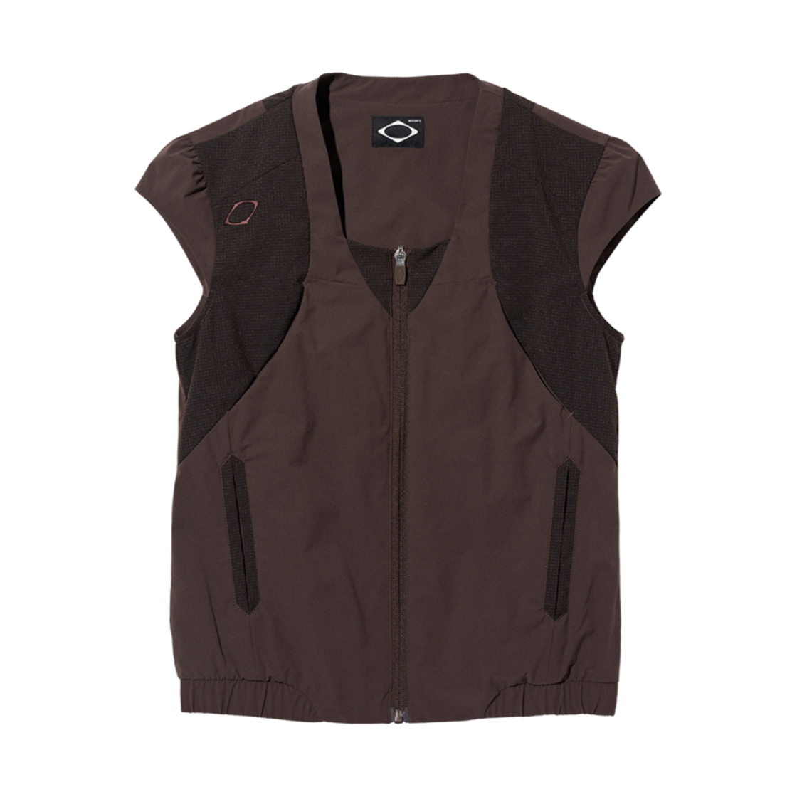 (W) 미스치프 컬러 블록 트랙 집업 브라운((W) Mischief Color Blocked Track Zip Up Brown)