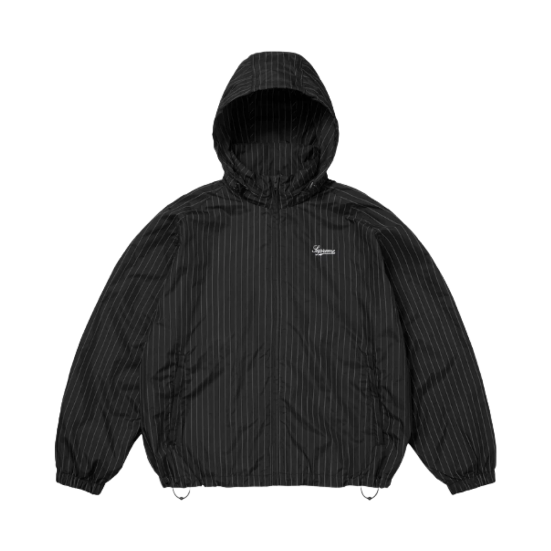 슈프림 리플렉티브 핀스트라이프 트랙 자켓 블랙 - 24FW | Supreme | KREAM
