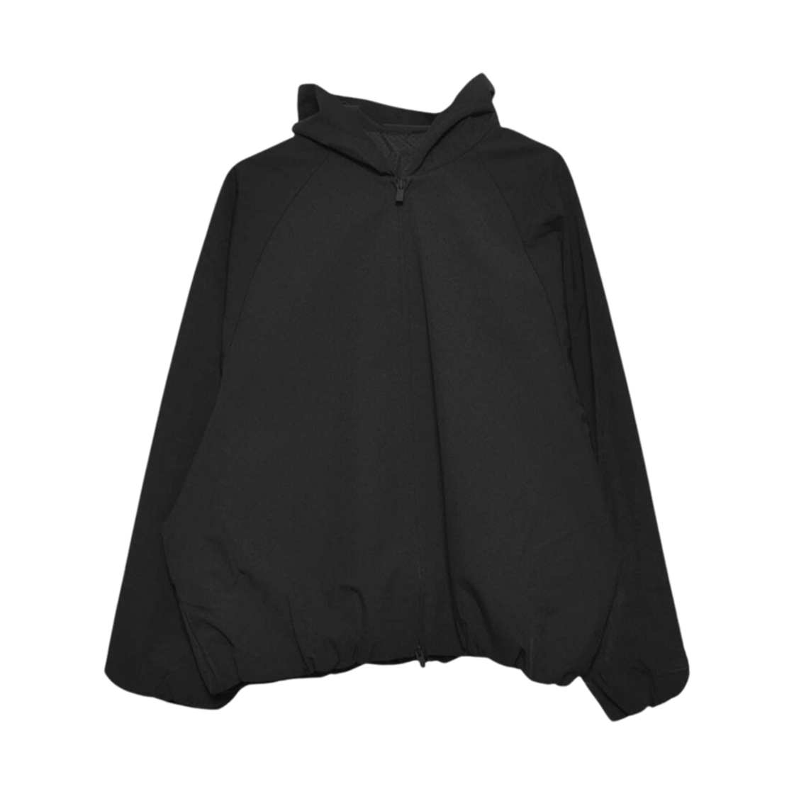 - Essentials Bonded Nylon Hooded Jacket Black - 24FW