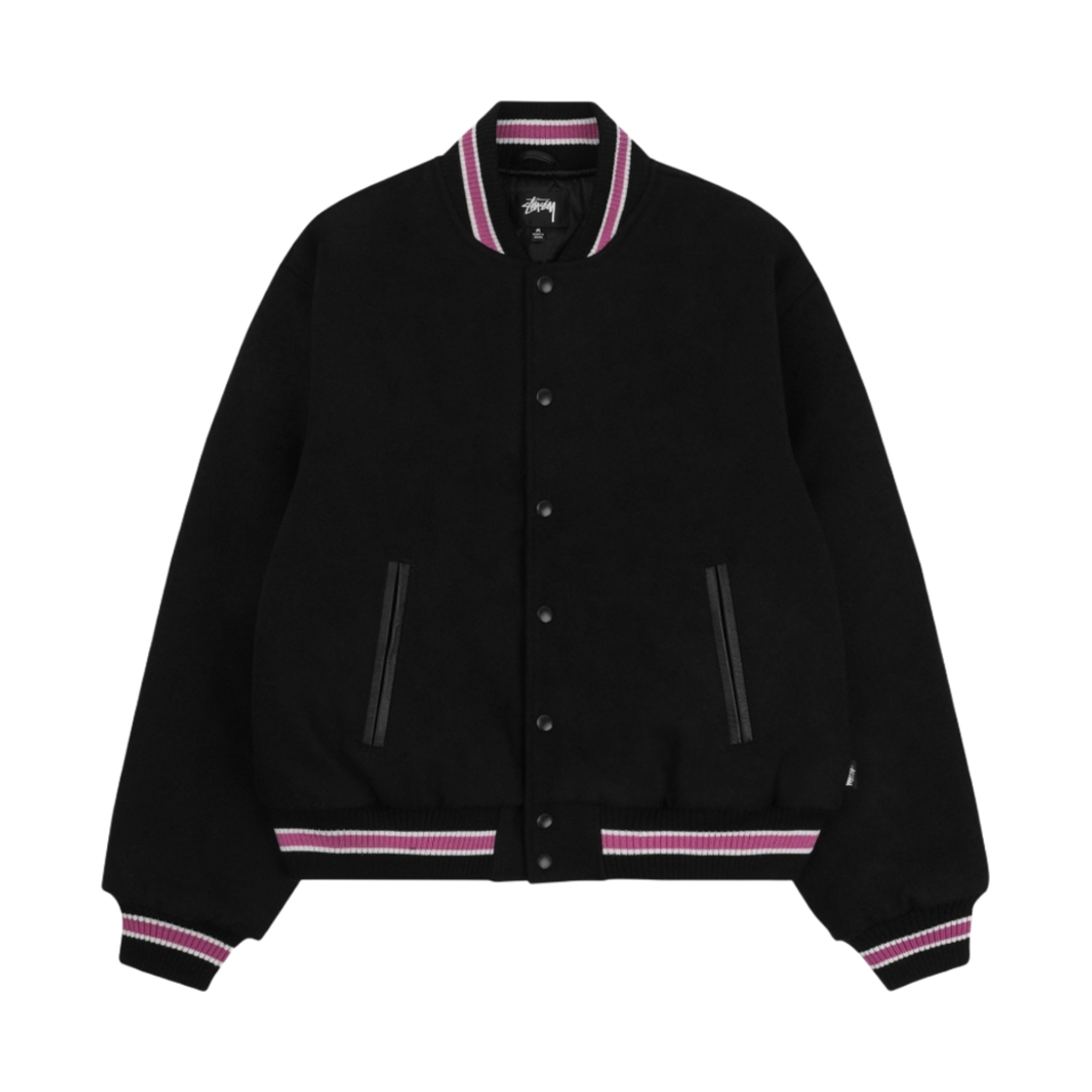 스투시 SS 링크 바시티 자켓 블랙 | Stussy | KREAM