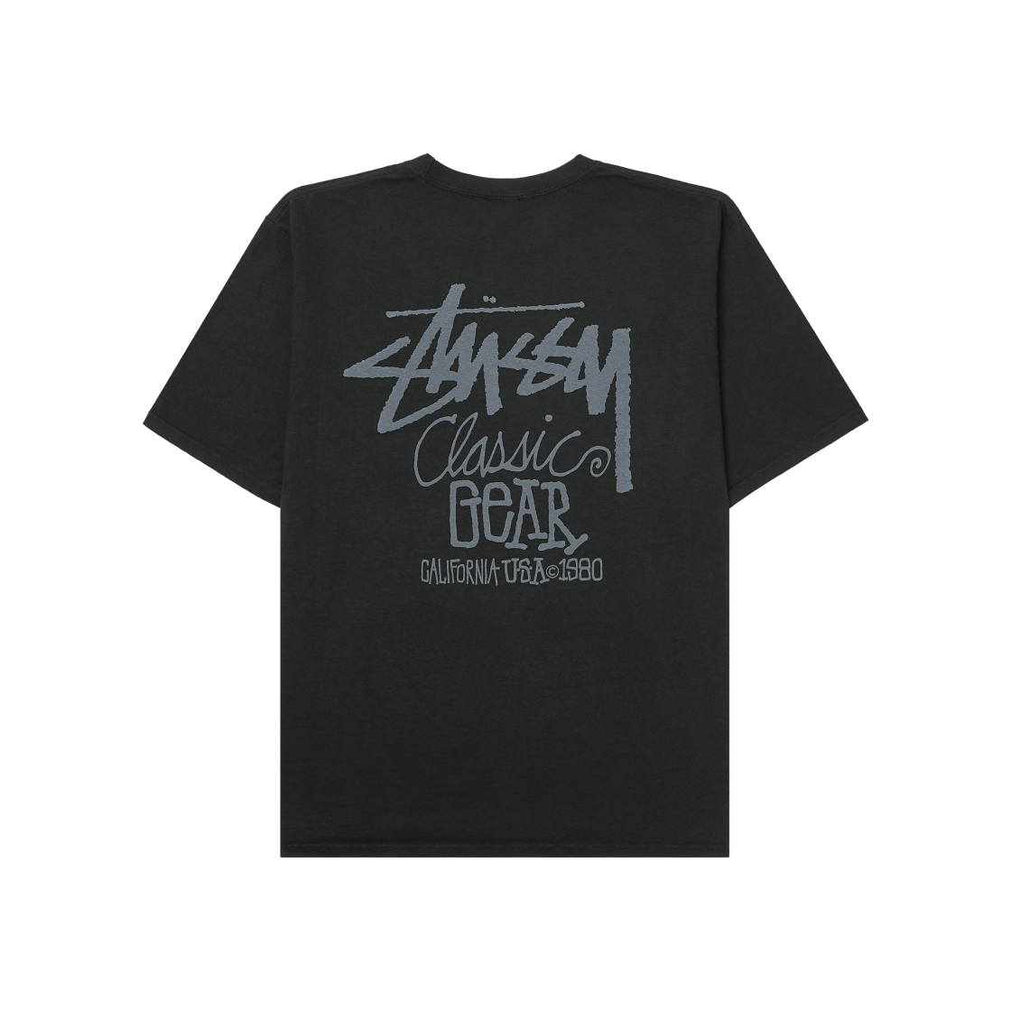 스투시 피그먼트 다이드 클래식 기어 티셔츠 블랙(Stussy Pigment Dyed Classic Gear T-Shirt Black)