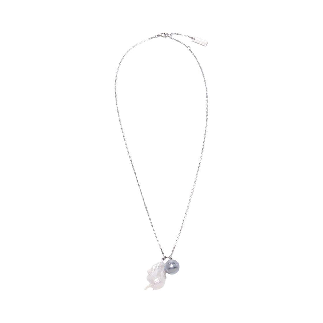 포트레이트 리포트 로고 피그말리온 펄 네클리스 실버(Portrait Report Pygmalion Pearl Necklace Silver)