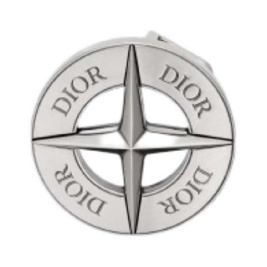 디올 x 스톤 아일랜드 벨트 버클 브래스 35mm 팔라듐 피니시