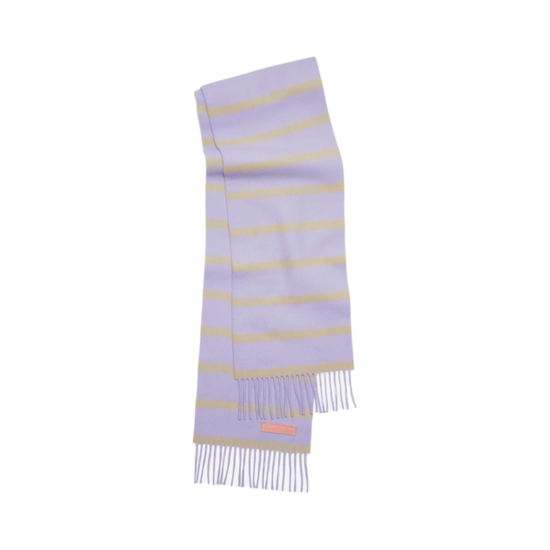 CA0280-DIH Acne Studios Narrow Wool Muffler Pink Label Lilac Yellow