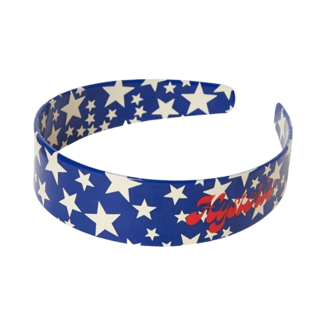 (W) 히스테릭 글래머 클래식 스타 패턴 헤어밴드 블루((W) Hysteric Glamour Classic Star Pattern Hairband Blue) - 1