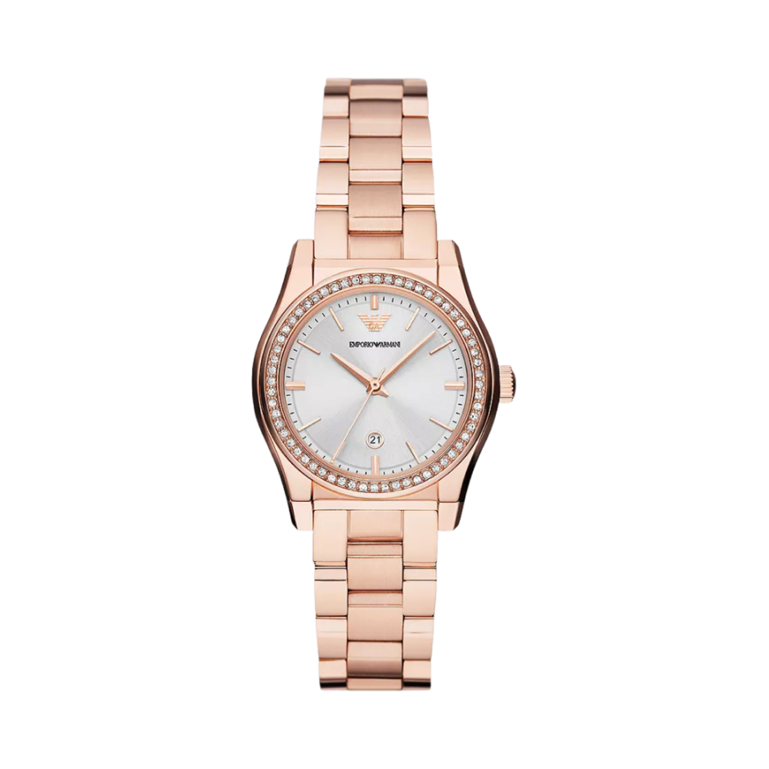 AR11558 (W) Emporio Armani Quartz Three-Hand Date 32mm Stainless Steel Silver Rose Gold