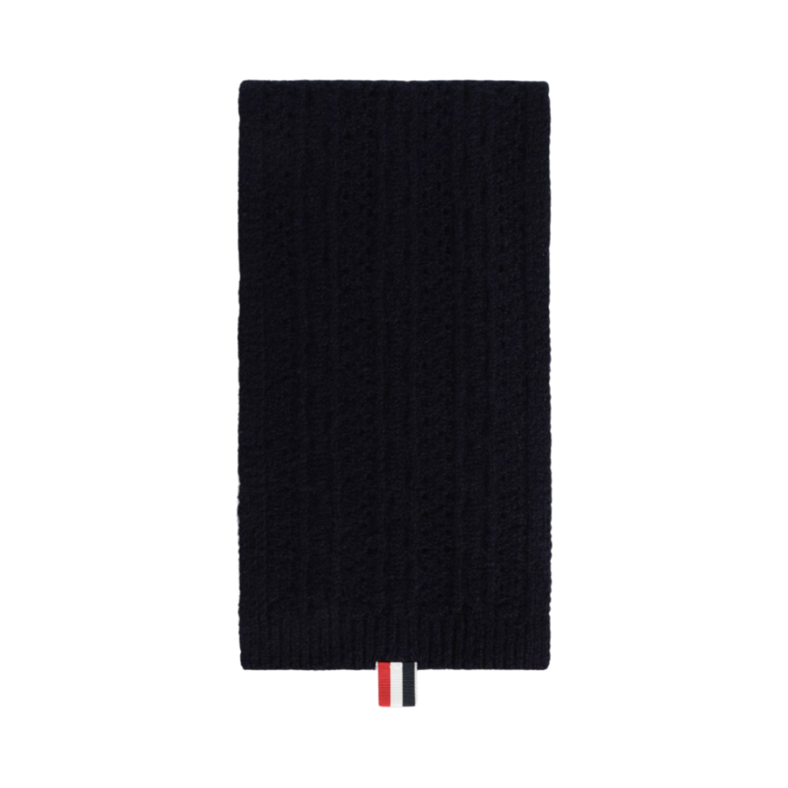 톰브라운 헤어리 실크 캐시미어 케이블 포인텔 사선 스카프 네이비(Thom Browne Hairy Silk Cashmere Cable Pointelle 4-Bar Scarf Navy) - 1