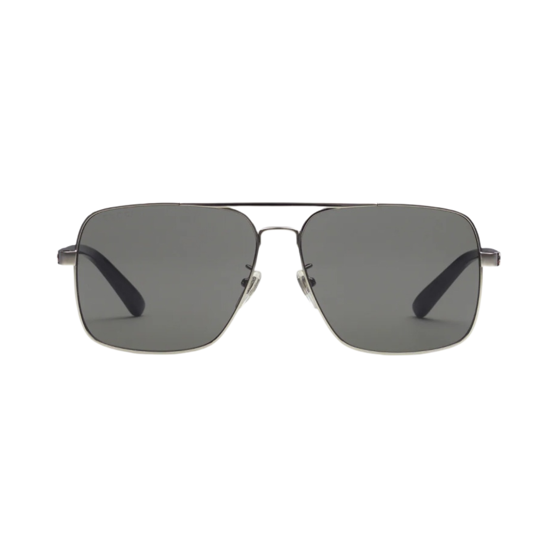 구찌 내비게이터 프레임 선글라스 라이트 루테늄 메탈 블랙(Gucci Navigator Frame Sunglasses Light Ruthenium Metal Black) - 1