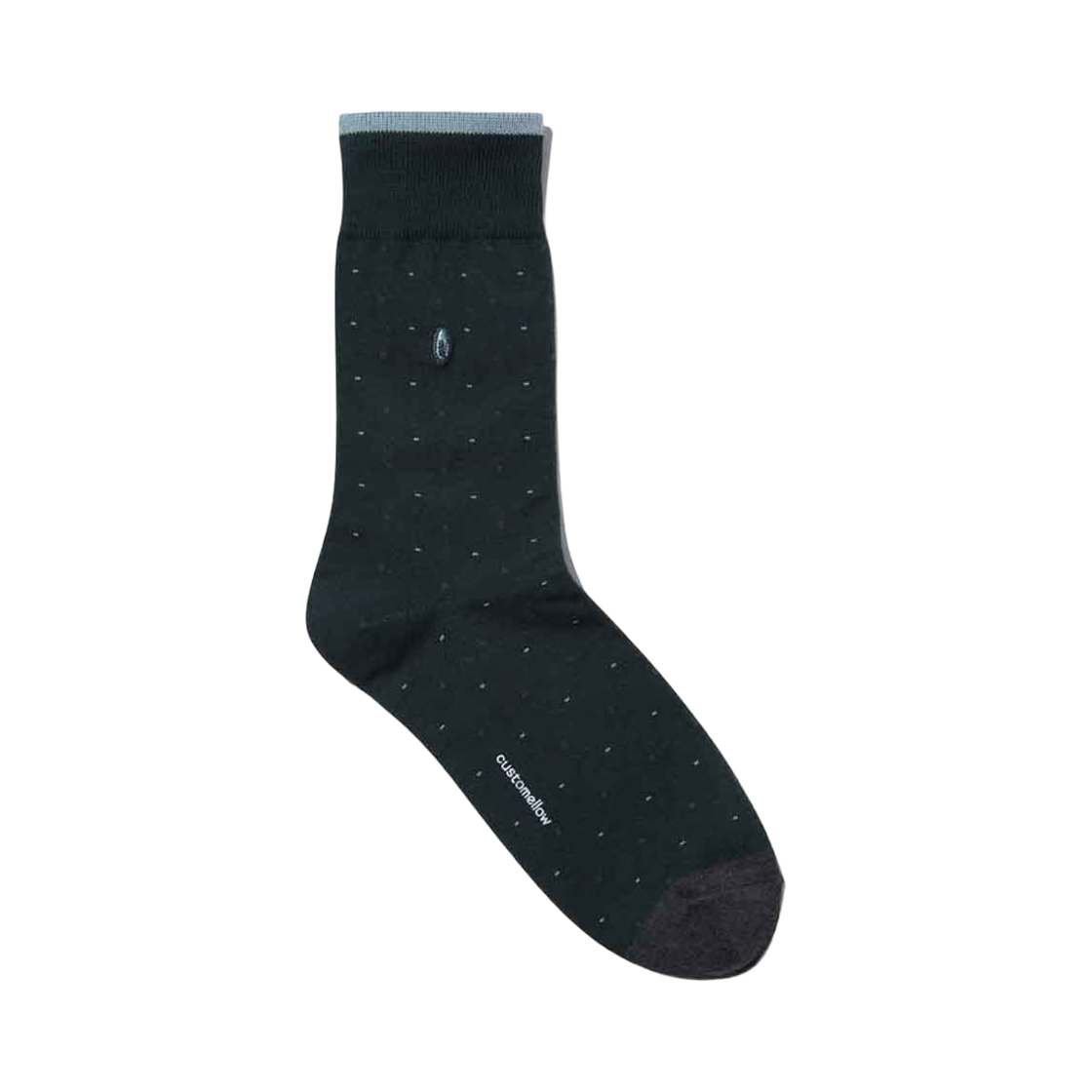 CALAX25106GRX Customellow Dot Embroidery Socks Green