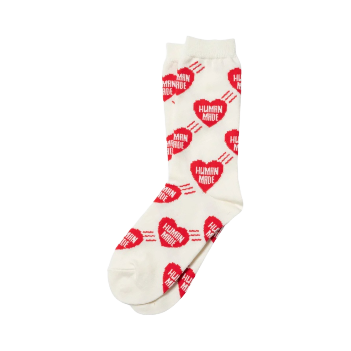 휴먼 메이드 하트 패턴 삭스 레드(Human Made Heart Pattern Socks Red)