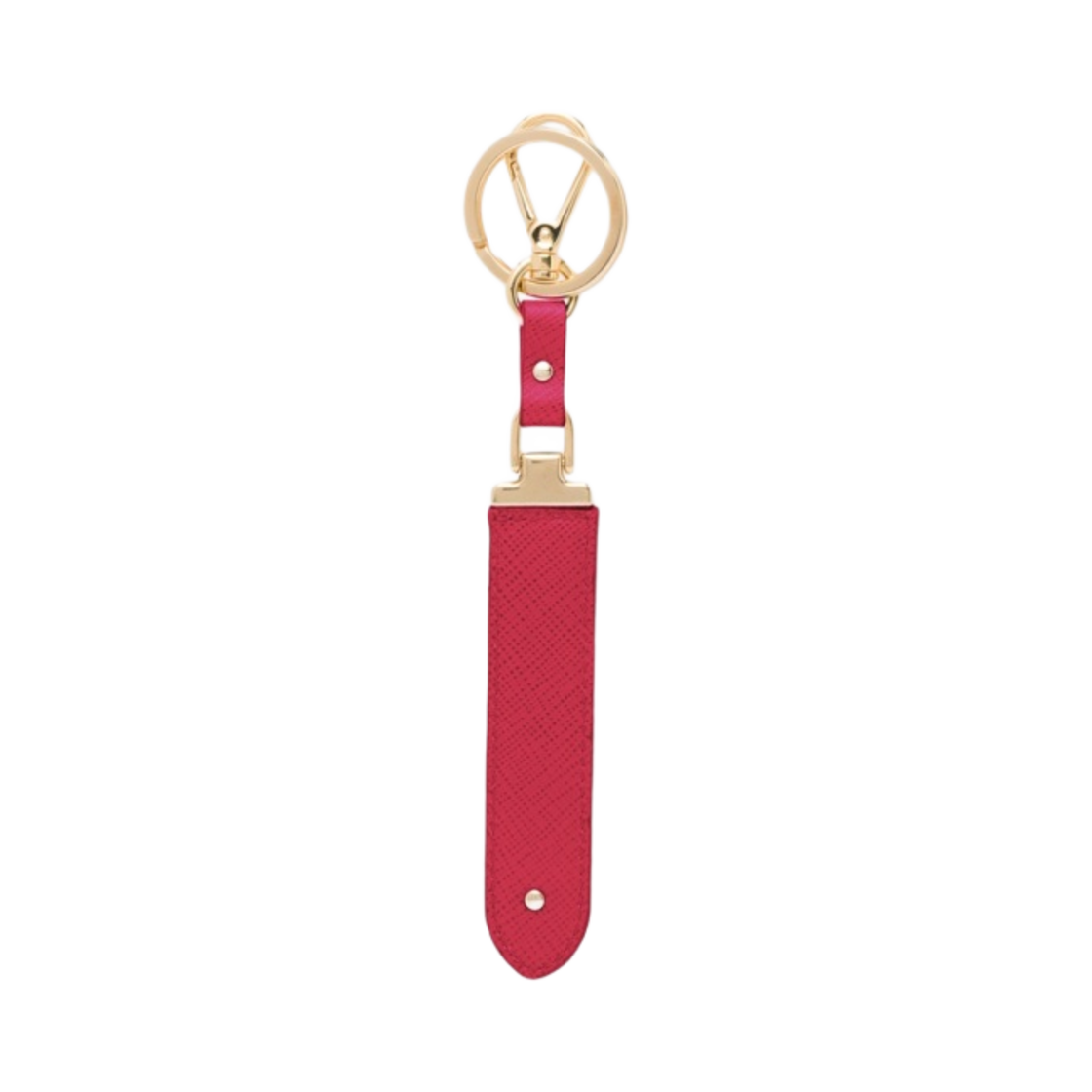 프라다 사피아노 레더 키체인 파이어 엔진 레드(Prada Saffiano Leather Keychain Fire Engine Red) - 2