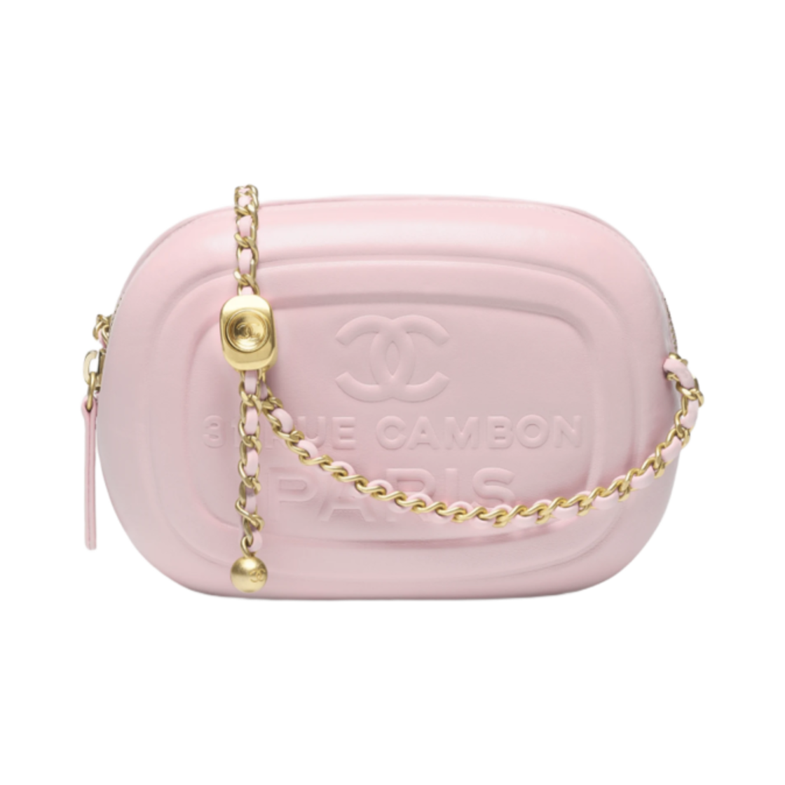 샤넬 미니 카메라 케이스 샤이니 램스킨 & 골드 메탈 라이트 핑크(Chanel Mini Camera Case Shiny Lambskin & Gold Light Pink) - 1