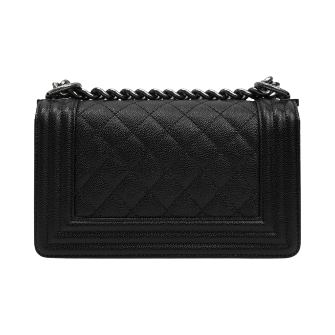 샤넬 보이 샤넬 스몰 플랩백 그레인드 카프스킨 & 루테늄 메탈 블랙(Chanel Small Boy Chanel Handbag Grained Calfskin & Ruthenium Black) - 3