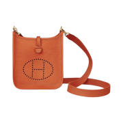 Hermes Evelyne 16 Amazone Bag Clemence & Gold Feu