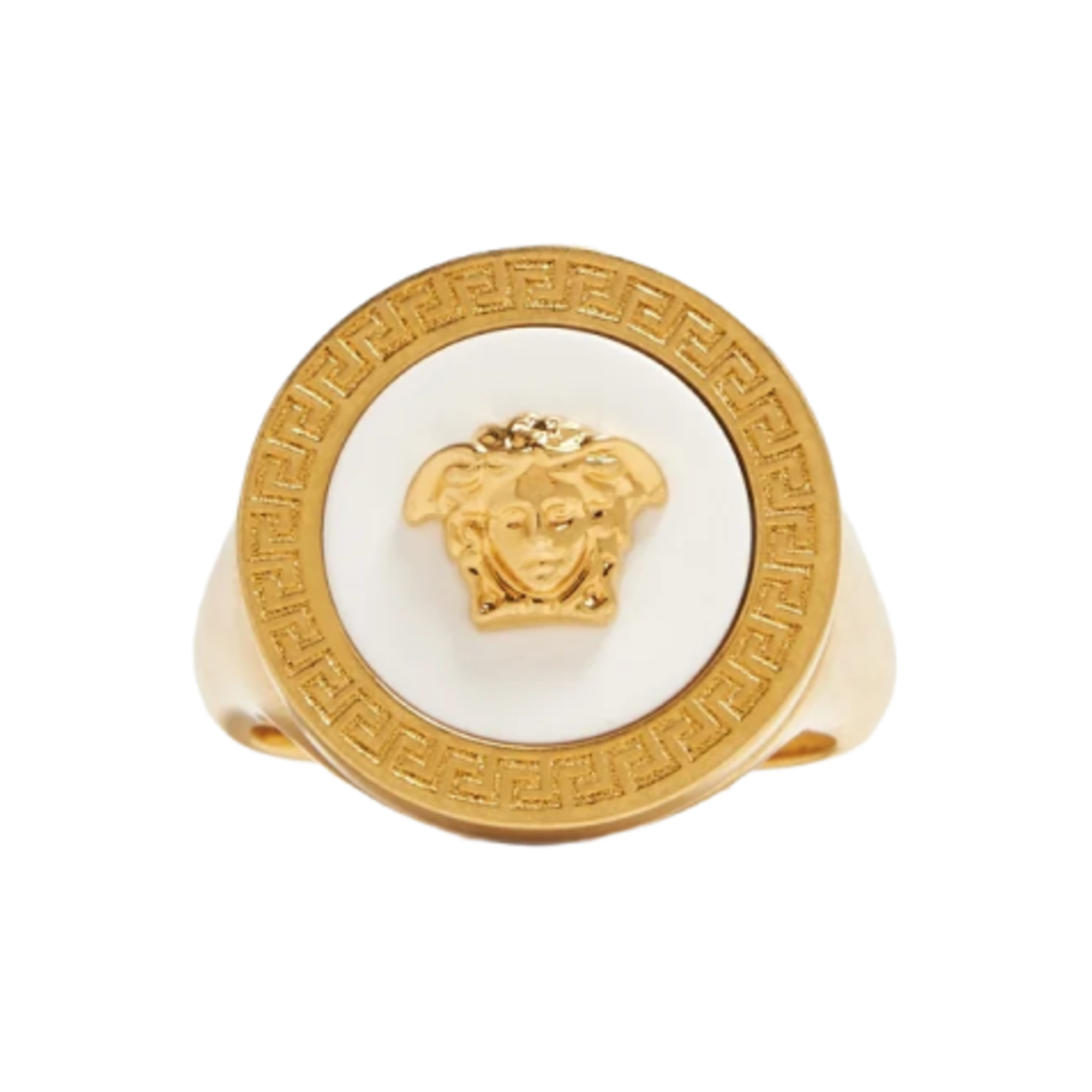 베르사체 에나멜 메두사 링 화이트 골드(Versace Enamel Medusa Ring White Gold) - 1