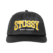 Stussy Mid-Depth Burly Threads Snapback Black