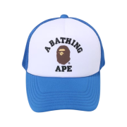 BAPE College Mesh Cap Blue