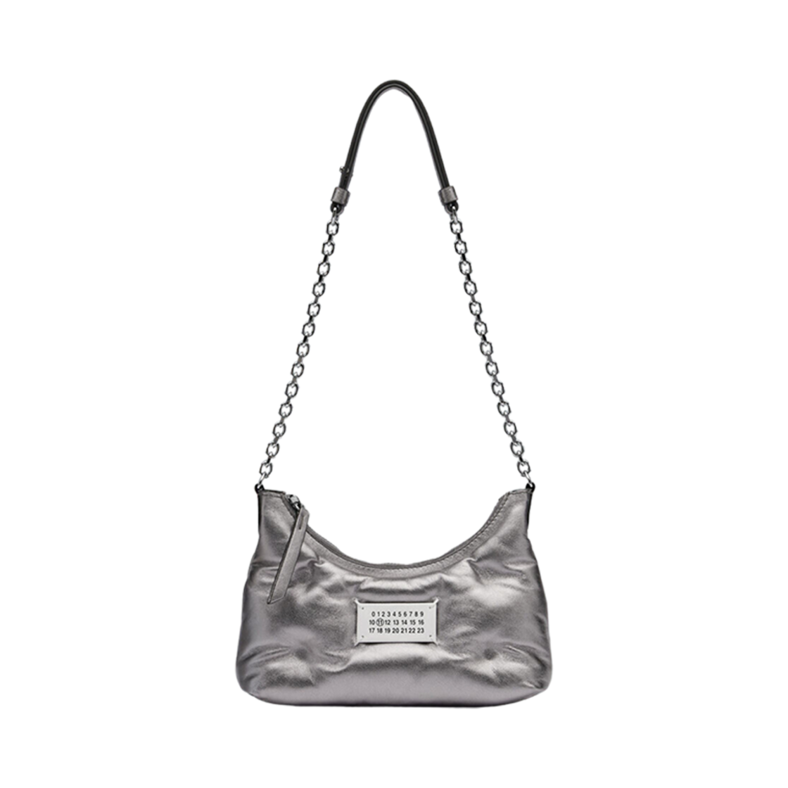SB1WG0021P6748H3809 Maison Margiela Glam Slam Hobo Micro Bag Metallic Grey