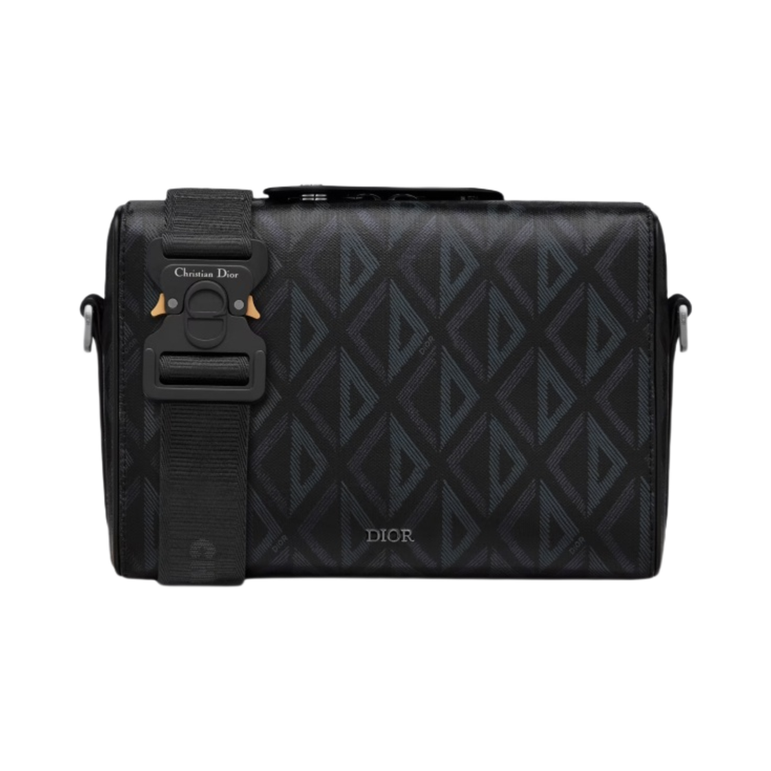 디올 링고 파우치 블랙 CD 다이아몬드 캔버스 스무스 카프스킨(Dior Lingot Pouch Black CD Diamond Canvas Smooth Calfskin) - 1