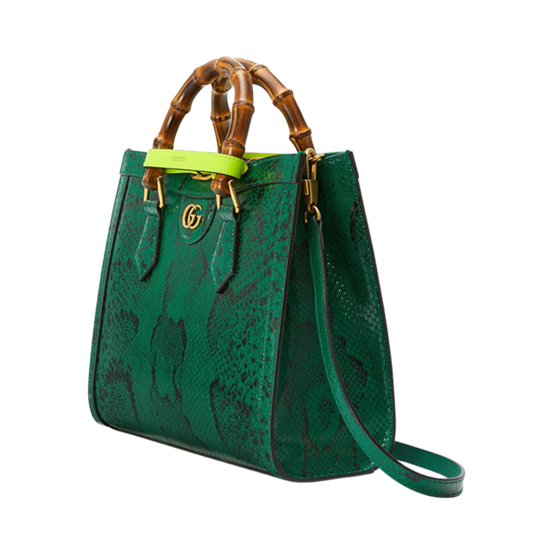 구찌 다이애나 스몰 파이썬 토트백 에메랄드 그린(Gucci Diana Small Python Tote Bag Emerald Green) - 2