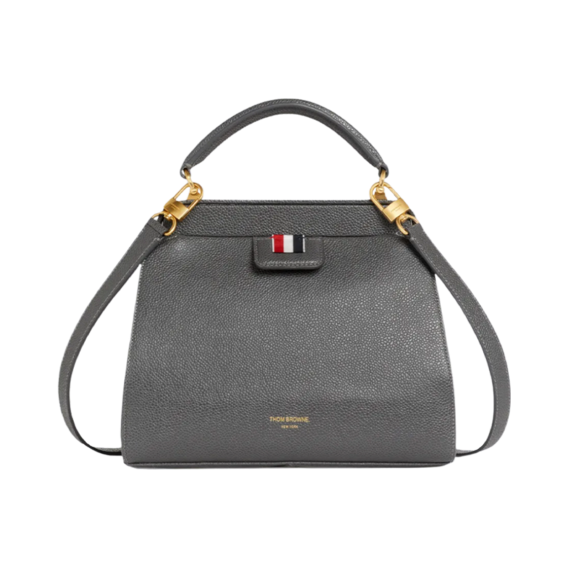 톰브라운 페블 그레인 레더 스몰 닥터백 다크 그레이(Thom Browne Pebble Grain Leather Small Doctor Bag Dark Grey) - 1