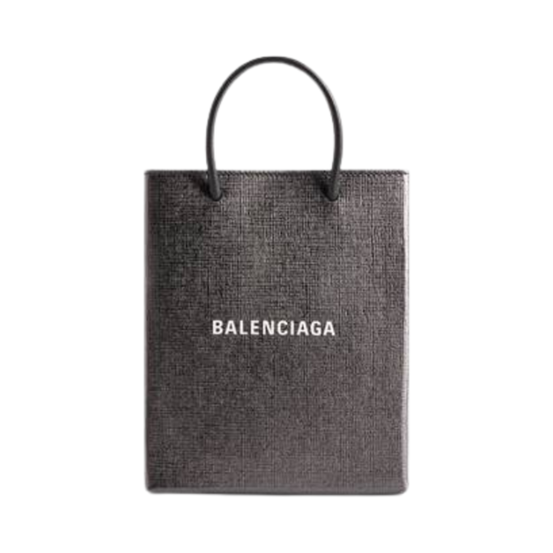 7577760AI9N1390 Balenciaga Large Shopping Bag Metallized Metalic Grey