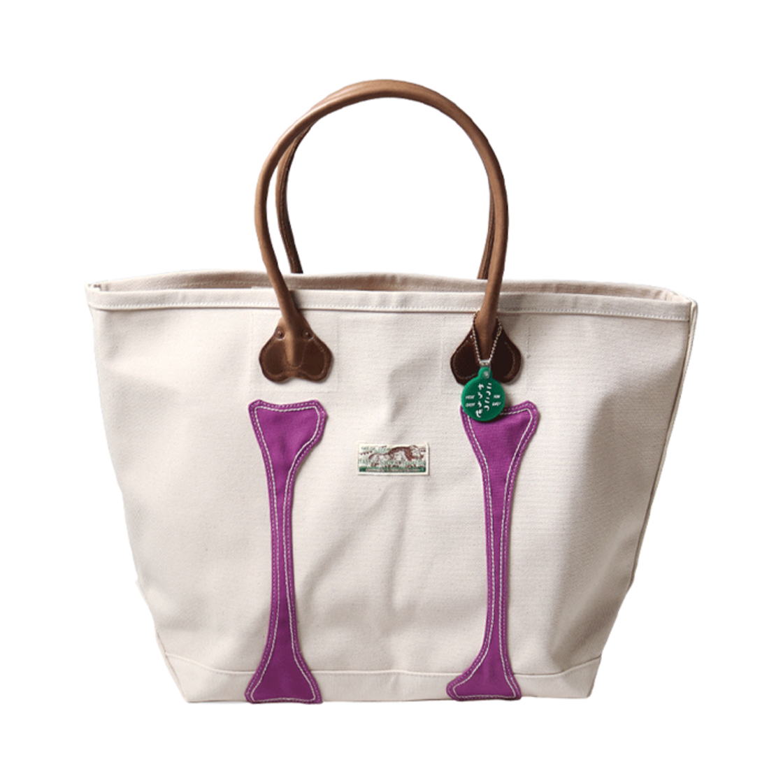 캐피탈 No. 4 캔버스 코츠코츠 토트백 M 키나리 퍼플(Kapital No. 4 Canvas Kotsukotsu Tote Bag M Kinari Purple)