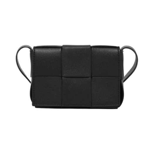 666688VMAY18425 Bottega Veneta Mini Leather Cassette Black