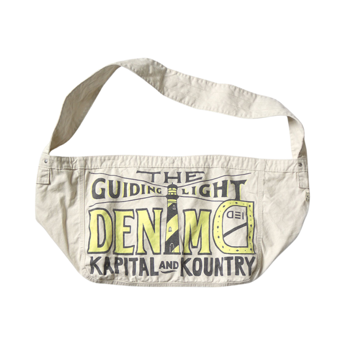 K2503XB504 Kapital Canvas Newspaper Bag Guiding Light Kinari