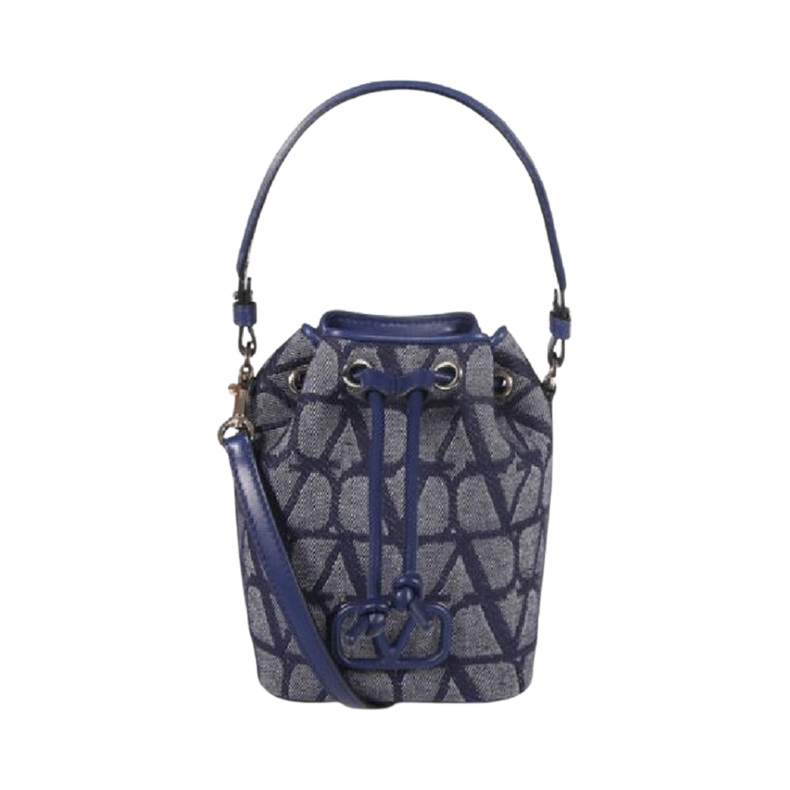 P0Z44QJMYJ9 Valentino Iconographe Canvas Bucket Bag Melange Denim