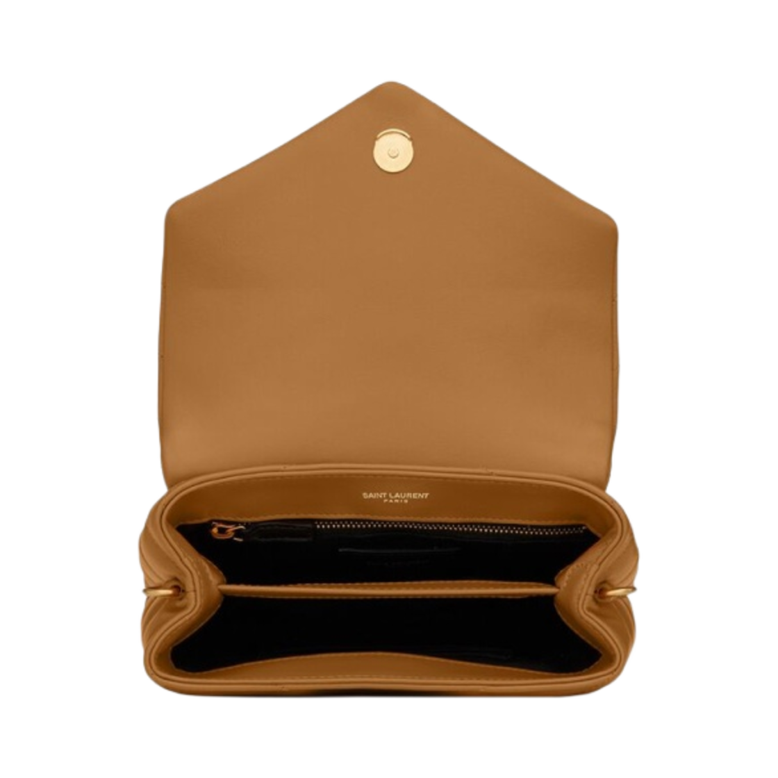 생로랑 마틀라세 Y 레더 브론즈 모노그램 루루 토이백 다크 내츄럴(Saint Laurent Bronze Monogram Loulou Toy Bag in Matelasse Y Leather Dark Natural) - 4
