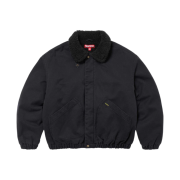 Supreme Faux Shearling Lined Bomber Jacket Black - 24FW