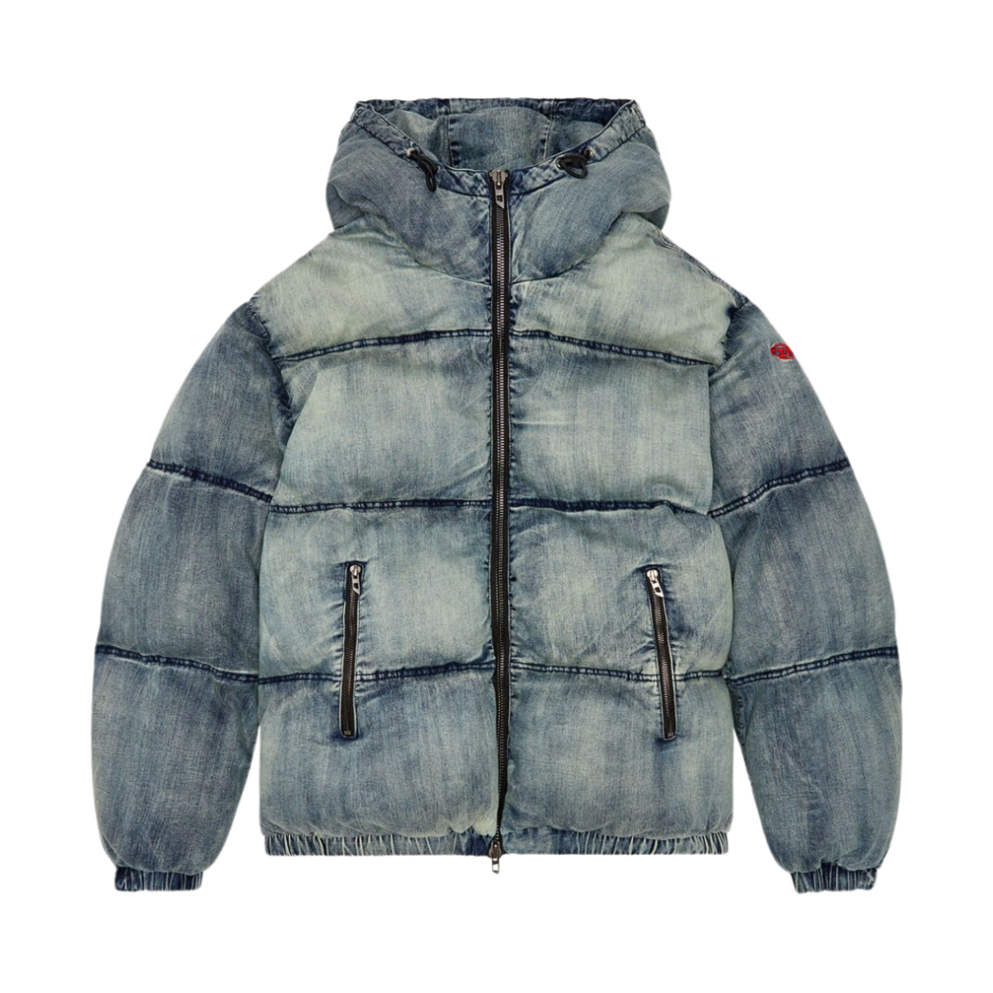 디젤 트리티드 데님 퍼퍼 자켓 블루(Diesel Puffer Jacket in Treated Denim Blue)
