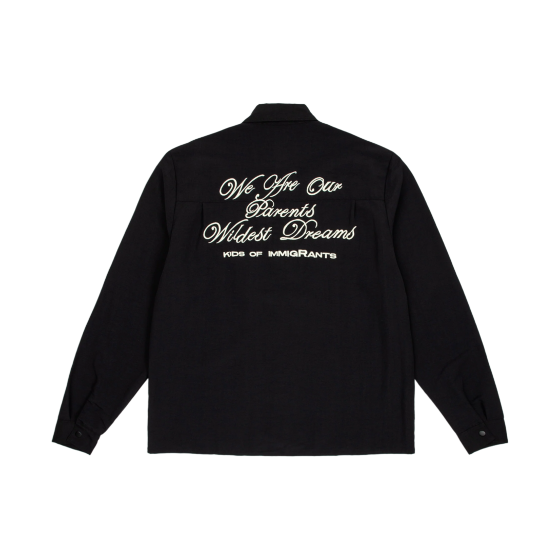 키즈 오브 이미그랜트 KOI 스크립트 나일론 셔츠 자켓 2.0 블랙(Kids Of Immigrants KOI Script Nylon Shirt Jacket 2.0 Black)